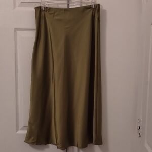 Olive Green Midi Skirt